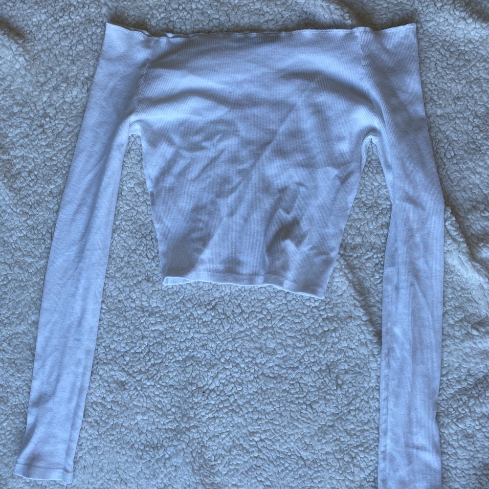 Brandy Melville White long sleeve off shoulder